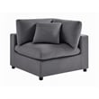 Pemberly Row Modular Charcoal Fabric 5-Piece XL Chofa Sectional