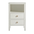 Pemberly Row 2-Drawer Antique White Painted Wood Storage Nightstand