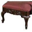 Pemberly Row Red Safari Magenta Wood Arm Chair in Walnut Woof Frame
