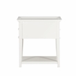 Pemberly Row Contemporary 2-Drawer Tray Top Wood Nightstand in White
