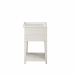 Pemberly Row Contemporary 2-Drawer Tray Top Wood Nightstand in White