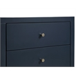Pemberly Row Contemporary 3-Drawer Midnight Blue Painted Wood Nightstand