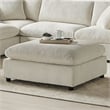 Pemberly Row Contemporary Beige Corduroy Fabric XL 40
