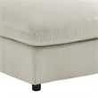 Pemberly Row Contemporary Beige Corduroy Fabric XL 40