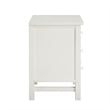 Pemberly Row Contemporary 4-Drawer Antique White Wood Storage Nightstand