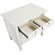 Pemberly Row Contemporary 4-Drawer Antique White Wood Storage Nightstand