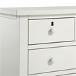 Pemberly Row Contemporary 4-Drawer Antique White Wood Storage Nightstand