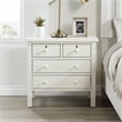 Pemberly Row Contemporary 4-Drawer Antique White Wood Storage Nightstand