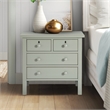 Pemberly Row Contemporary 4-Drawer Antique Gray Wood Storage Nightstand