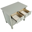 Pemberly Row Contemporary 4-Drawer Antique Gray Wood Storage Nightstand
