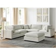 Pemberly Row Modular 6-Piece Sectional in Ivory Performance Fabric