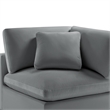 Pemberly Row Modular 2-Piece Sofa in Charcoal Performance Fabric