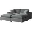 Pemberly Row Modular 4-Piece Sectional in Charcoal Performance Fabric