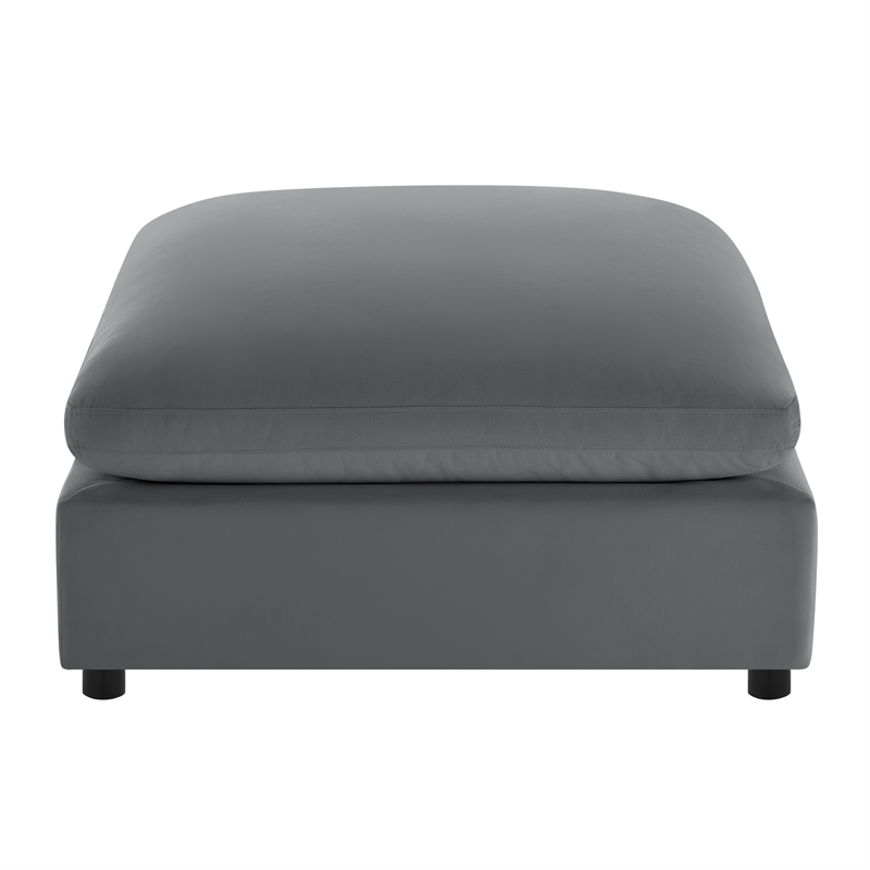 Pemberly Row Modular 4-Piece Sectional in Charcoal Performance Fabric