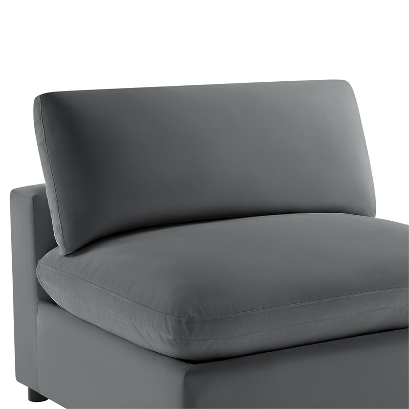 Pemberly Row Modular 5-PC XL Sectional in Charcoal Performance Fabric