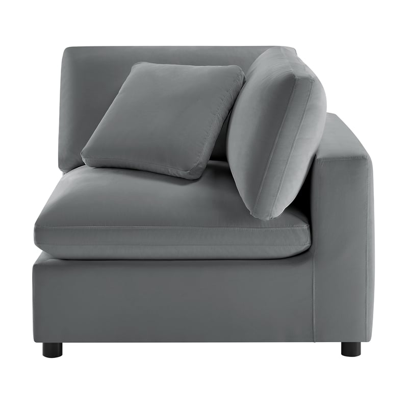 Pemberly Row Modular 5-PC XL Sectional in Charcoal Performance Fabric