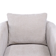 Pemberly Row Contemporary Beige Linen Fabric Swivel Barrel Chair