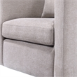 Pemberly Row Contemporary Beige Linen Fabric Swivel Barrel Chair