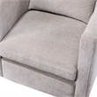 Pemberly Row Contemporary Beige Linen Fabric Swivel Barrel Chair
