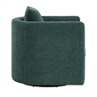 Pemberly Row Contemporary Peacock Green Fabric Swivel Barrel Chair