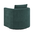 Pemberly Row Contemporary Peacock Green Fabric Swivel Barrel Chair