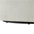 Pemberly Row Contemporary Ivory Performance Fabric Swivel Barrel Chair