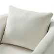 Pemberly Row Contemporary Ivory Performance Fabric Swivel Barrel Chair