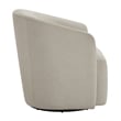 Pemberly Row Contemporary Sea Oat Beige Fabric Swivel Barrel Chair