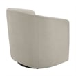 Pemberly Row Contemporary Sea Oat Beige Fabric Swivel Barrel Chair