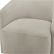 Pemberly Row Contemporary Sea Oat Beige Fabric Swivel Barrel Chair
