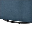 Pemberly Row Contemporary Blue Fabric Swivel Barrel Accent Chair