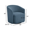 Pemberly Row Contemporary Blue Fabric Swivel Barrel Accent Chair