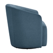 Pemberly Row Contemporary Blue Fabric Swivel Barrel Accent Chair