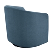 Pemberly Row Contemporary Blue Fabric Swivel Barrel Accent Chair