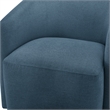 Pemberly Row Contemporary Blue Fabric Swivel Barrel Accent Chair