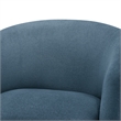 Pemberly Row Contemporary Blue Fabric Swivel Barrel Accent Chair