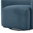 Pemberly Row Contemporary Blue Fabric Swivel Barrel Accent Chair