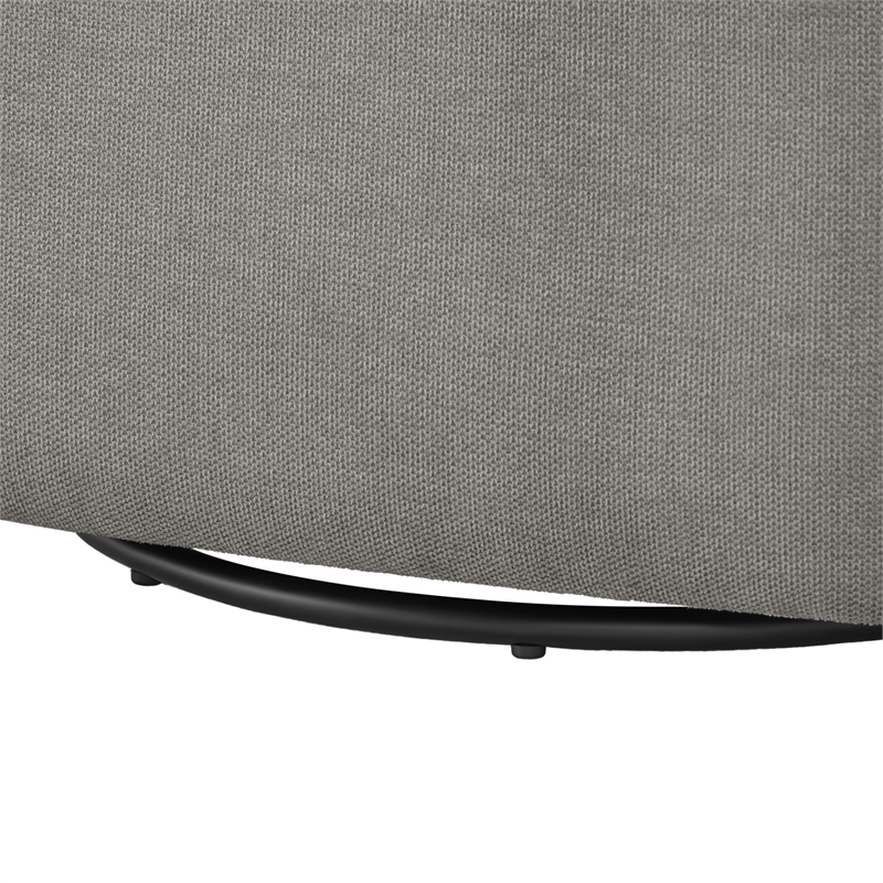 Pemberly Row Contemporary Gray Fabric Swivel Barrel Accent Chair
