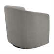 Pemberly Row Contemporary Gray Fabric Swivel Barrel Accent Chair