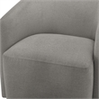 Pemberly Row Contemporary Gray Fabric Swivel Barrel Accent Chair