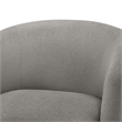 Pemberly Row Contemporary Gray Fabric Swivel Barrel Accent Chair
