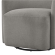 Pemberly Row Contemporary Gray Fabric Swivel Barrel Accent Chair