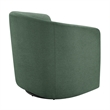 Pemberly Row Contemporary Green Fabric Swivel Barrel Accent Chair
