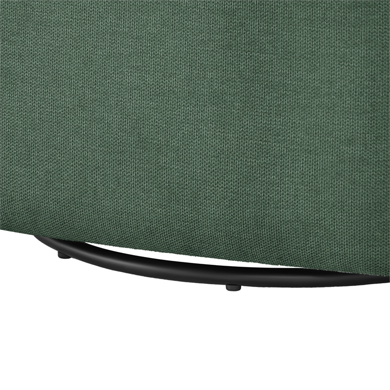 Pemberly Row Contemporary Green Fabric Swivel Barrel Accent Chair