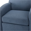 Pemberly Row Blue Polyester Fabric Swivel Barrel Accent Chair