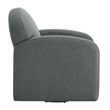 Pemberly Row Gray Polyester Fabric Swivel Barrel Accent Chair
