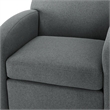 Pemberly Row Gray Polyester Fabric Swivel Barrel Accent Chair