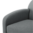 Pemberly Row Gray Polyester Fabric Swivel Barrel Accent Chair