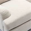 Pemberly Row Beige Fabric Upholstered Accent Chair and Ottoman