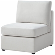 Pemberly Row Contemporary Ivory Performance Fabric Armless Chair